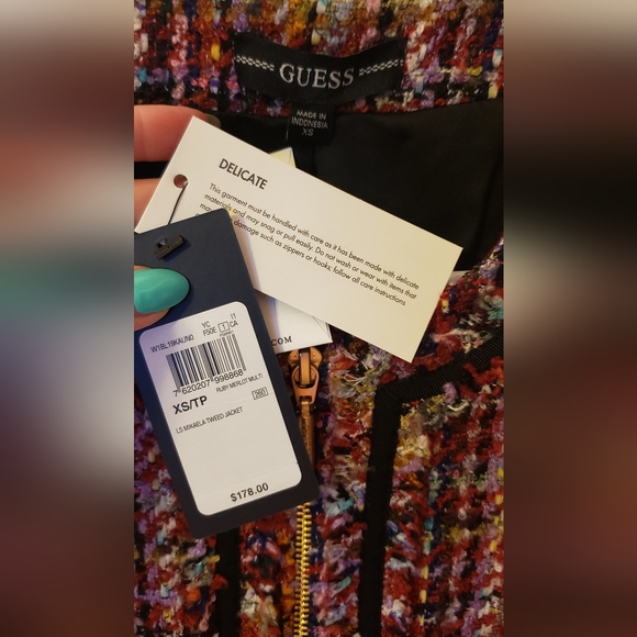 Guess Mikaela Tweed Jacket Size XS - Picture 8 of 9
